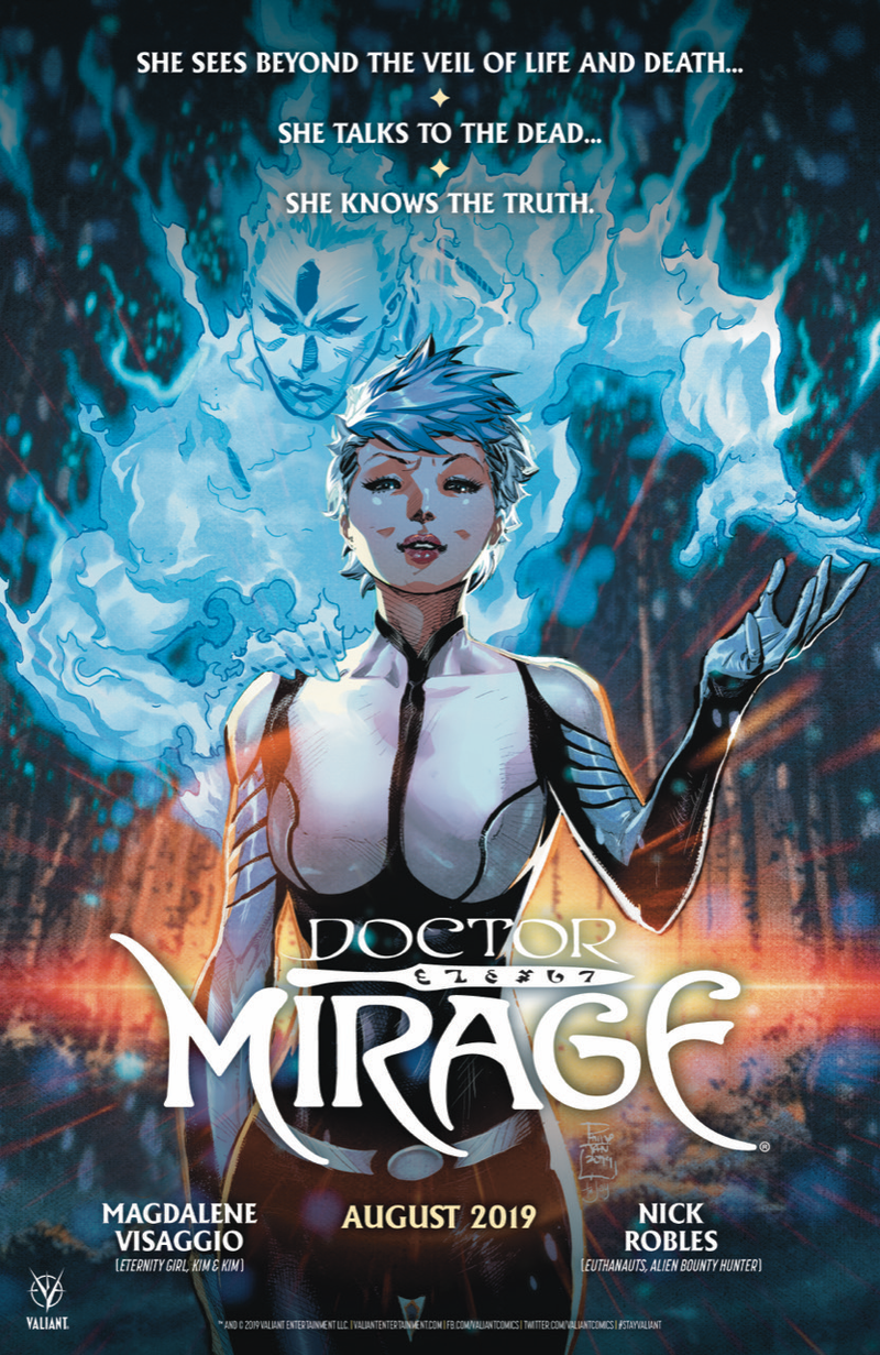 Illustration for article titled Exclusive: Valiant's Doctor Mirage Can't See Dead People in a New Series from Magdalene Visaggio and Nick Robles